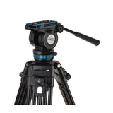 Benro KH26PC 72.6-inch Video Camera Tripod Kit with Head, QR15C Plate and Dual-stage Aluminum Legs