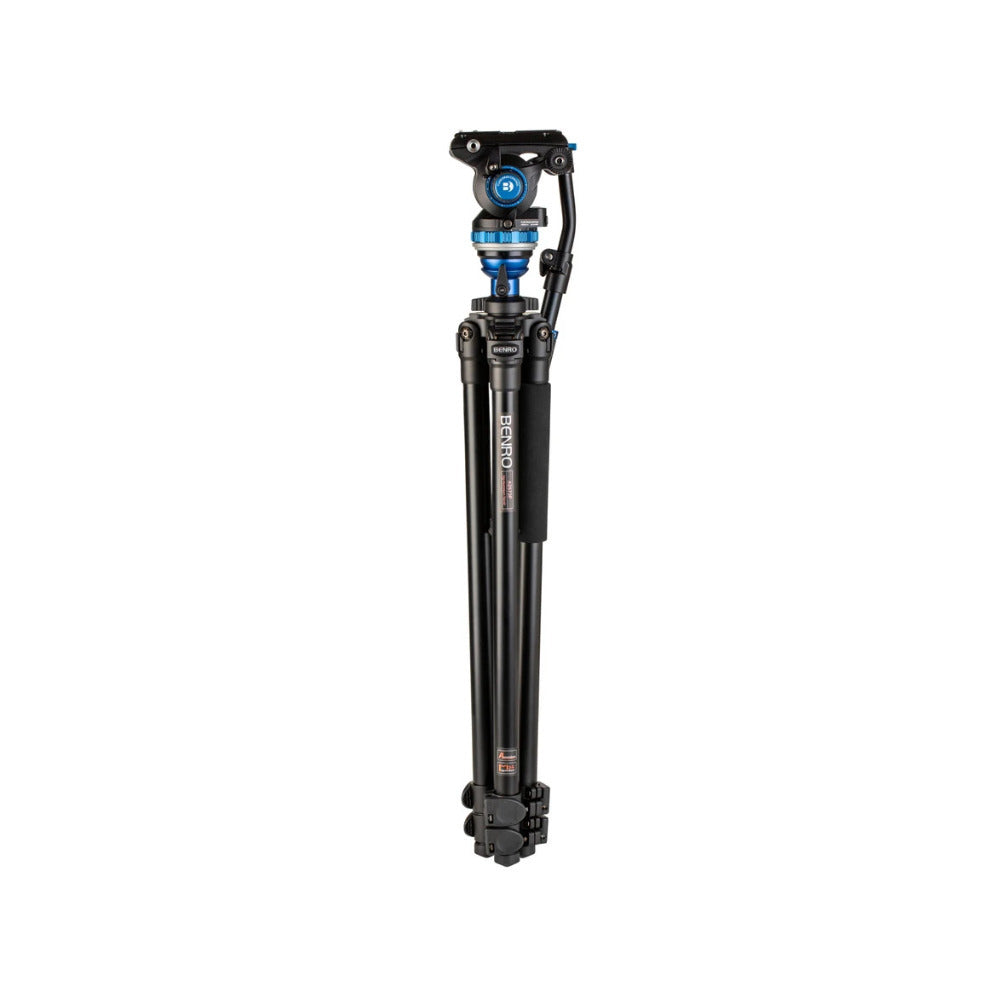 Benro A2573F Aluminum Video Camera Tripod with S6Pro Fluid Video Head and 70.86-inch Height