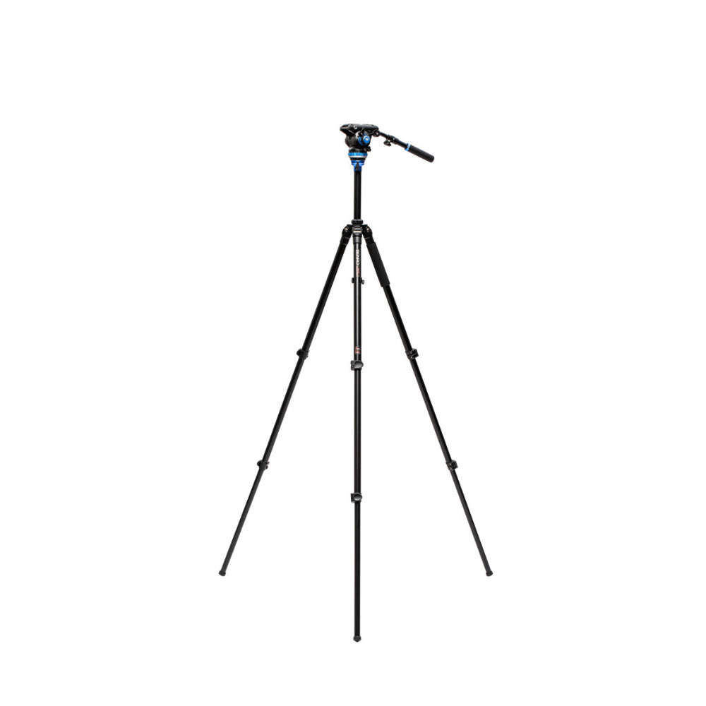 Benro A2573F Aluminum Video Camera Tripod with S6Pro Fluid Video Head and 70.86-inch Height