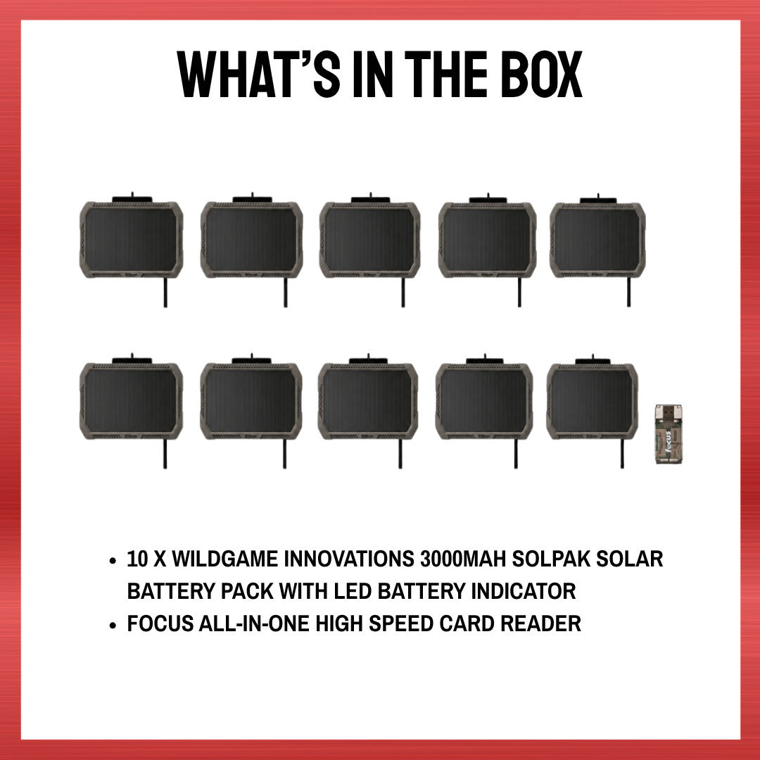 Wildgame Innovations 3000mAh SOLPAK Solar Battery Bundle