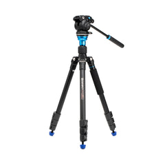 Benro Aero 2 PRO Aluminum Video Camera Tripod with S2PRO Head, Flip Locks and 64.96-inch Height