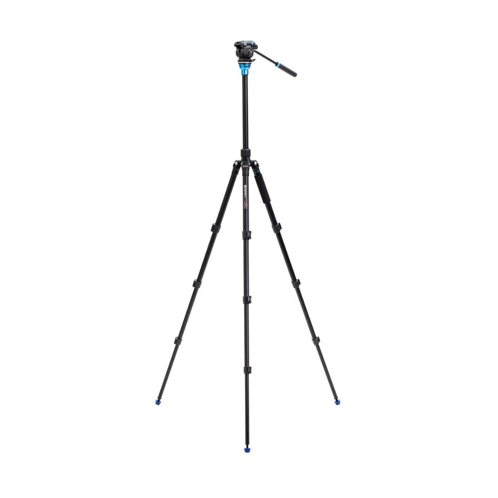 Benro Aero 2 PRO Aluminum Video Camera Tripod with S2PRO Head, Flip Locks and 64.96-inch Height