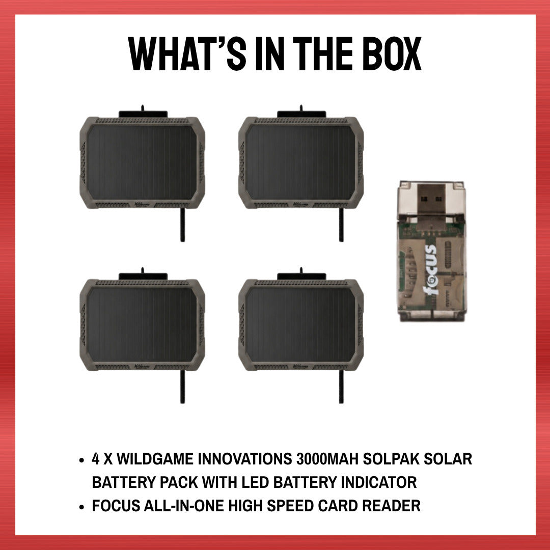 Wildgame Innovations 3000mAh SOLPAK Solar Battery Bundle