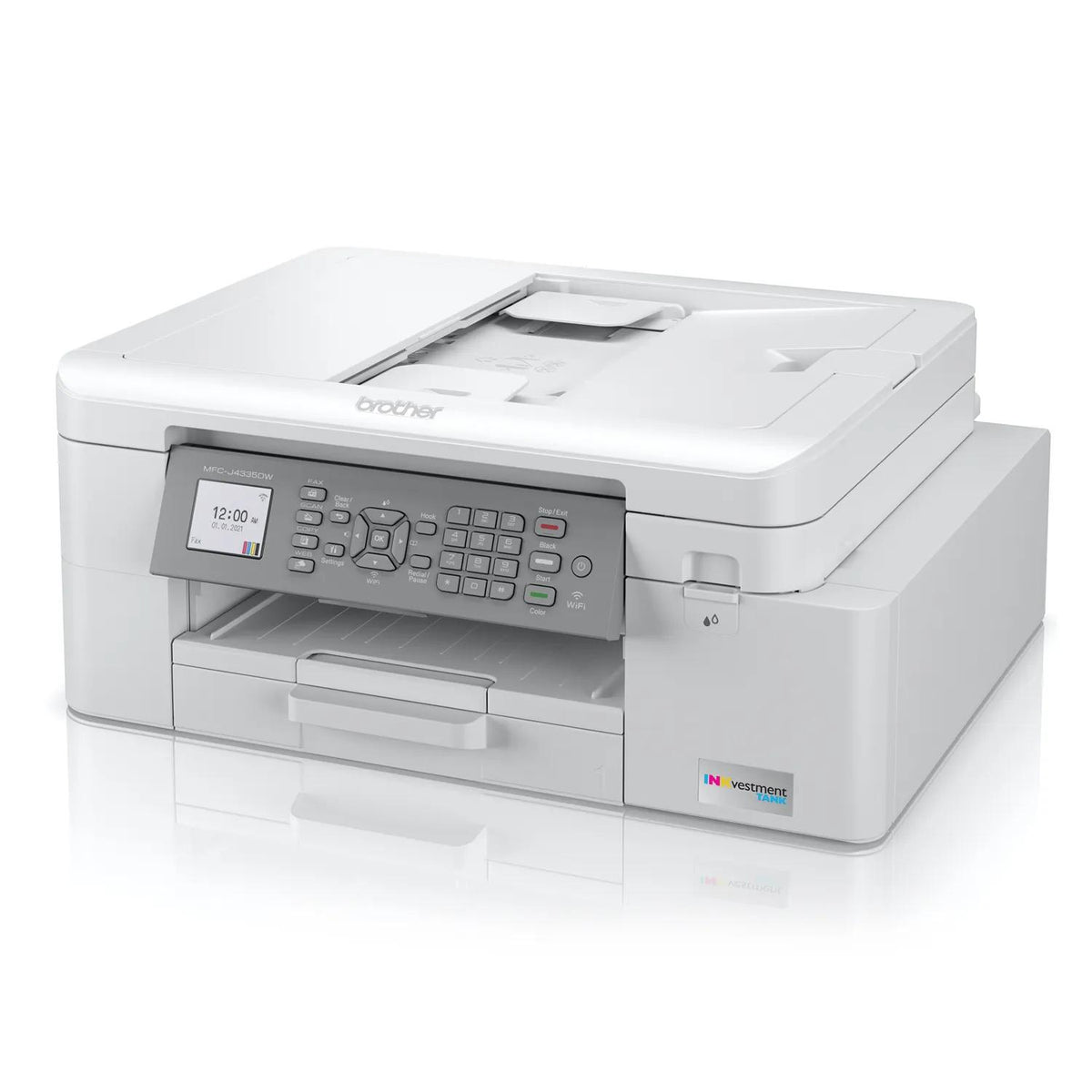 Brother MFC-J4335DW INKvestment Tank Wireless All-in-One Color Inkjet Printer, Up to 1-Year of Ink in-Box, Duplex Printing, Mobile and Cloud Print, Works with Alexa