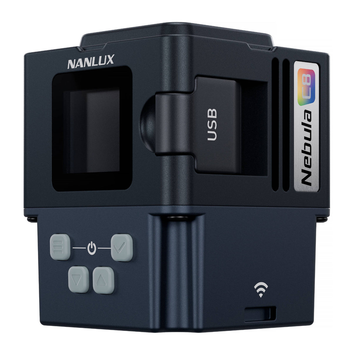 NANLUX Evoke 5C Full-Color LED Spot Light Kit with Fresnel Lens, Battery Grip, and Case