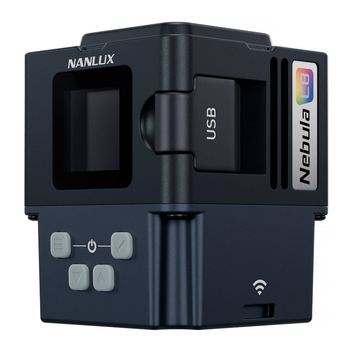 NANLUX Evoke 5C Full-Color LED Spot Light with Yoke, Magnetic Accessories and Case