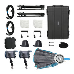 NANLUX Evoke 150C 2-Light Kit with Rolling Hard Case