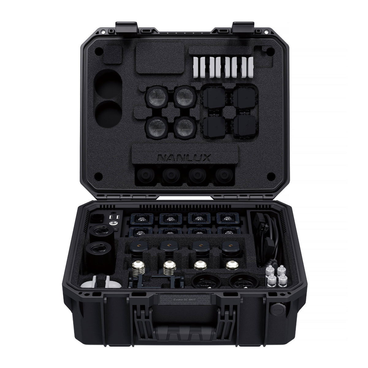 NANLUX Evoke 5C Full-Color LED Spot Light 8-Light Kit with Magnetic Accessories and Protector Case