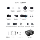 NANLUX Evoke 5C Full-Color LED Spot Light 8-Light Kit with Magnetic Accessories and Protector Case