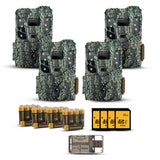 Browning Pro Scout Max Extreme HD Cellular Trail Camera (4-Pack) Bundle with Accessories