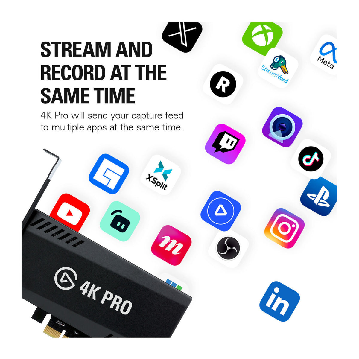 Elgato 4K Pro Game Capture Card - 8K60 Passthrough, 4K60 Capture