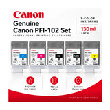Canon PFI-102 Ink Tank Bundle for Select imagePROGRAF Large-Format Inkjet Printers