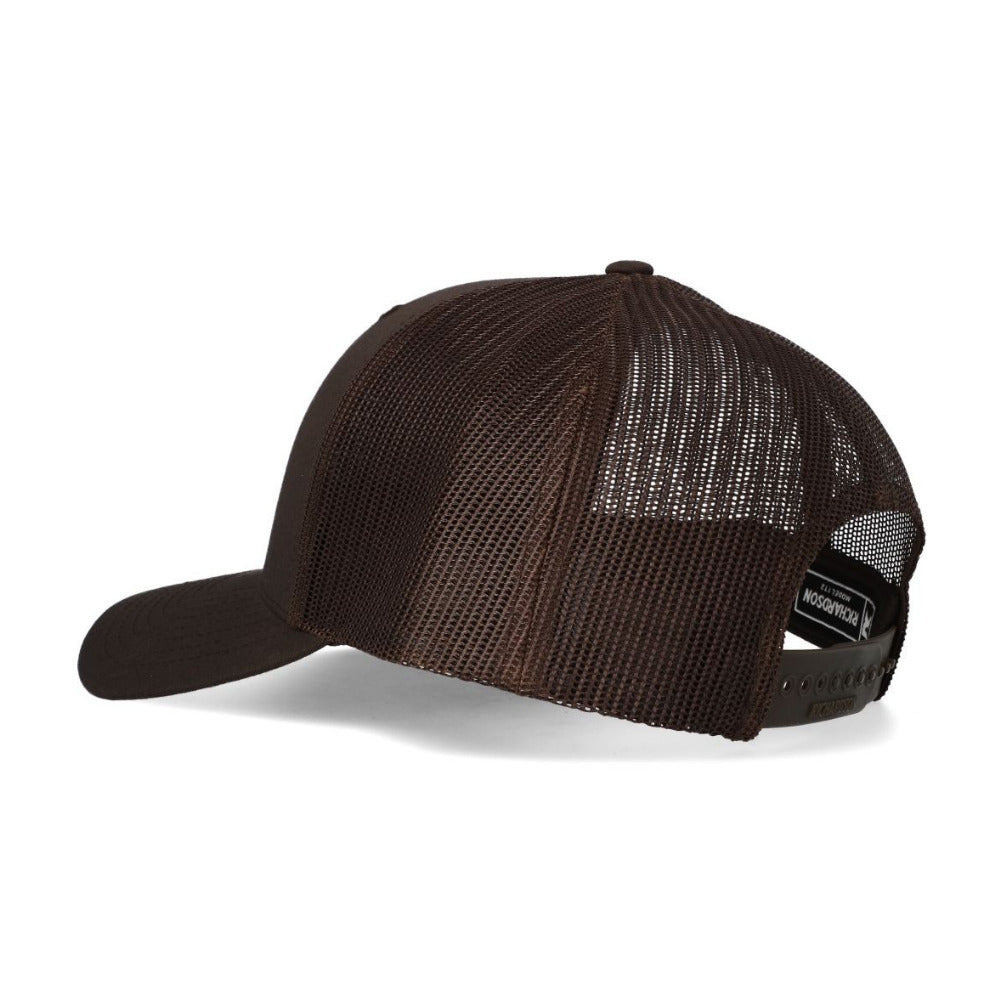 SIG SAUER SIG Mark Trucker Hat with Leather Patch, Mesh Back, and Adjustable Snapback (Espresso)