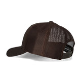 SIG SAUER SIG Mark Trucker Hat with Leather Patch, Mesh Back, and Adjustable Snapback (Espresso)