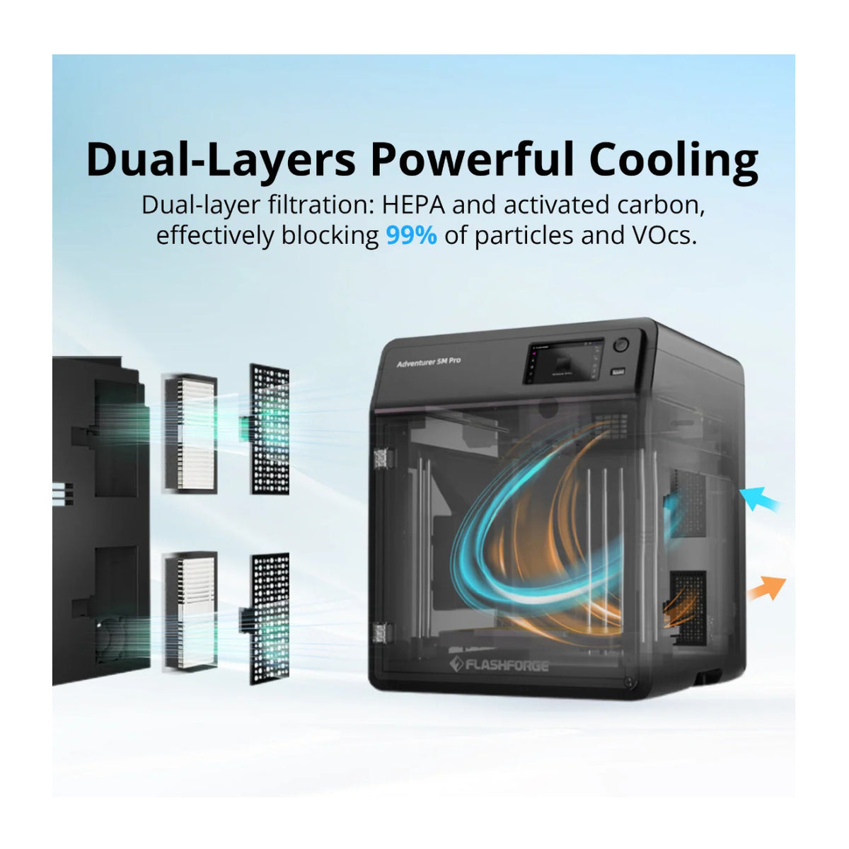 Flashforge Adventurer 5M Pro 3D Printer with 1 Click Auto Printing System