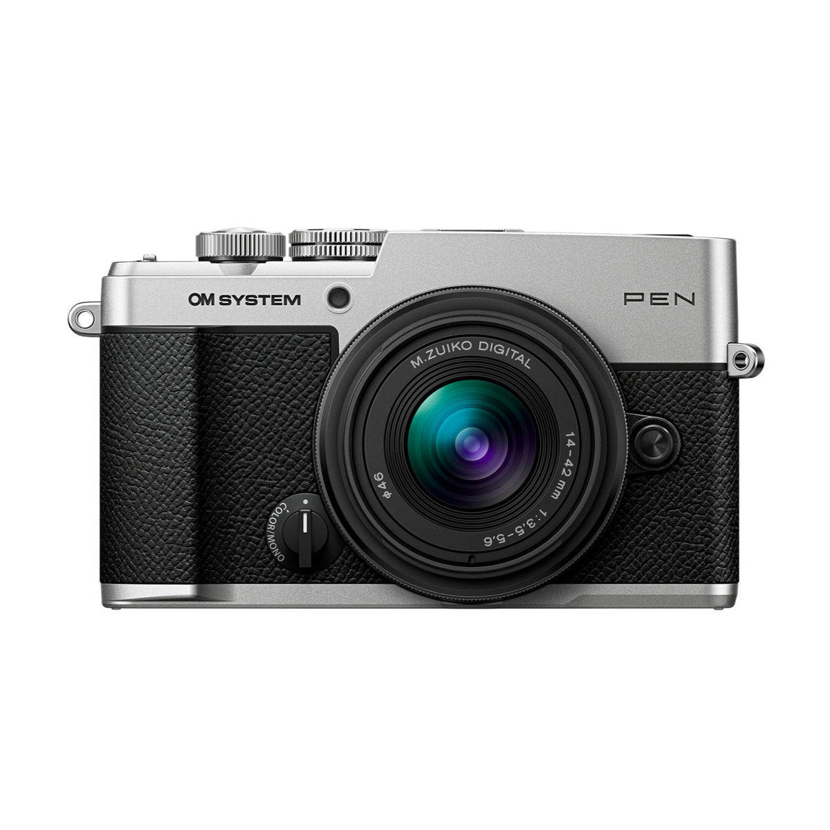 OM SYSTEM PEN E-P7 4K Mirrorless Camera with M.Zuiko Digital ED 14-42mm F3.5-5.6 EZ Lens (Silver)