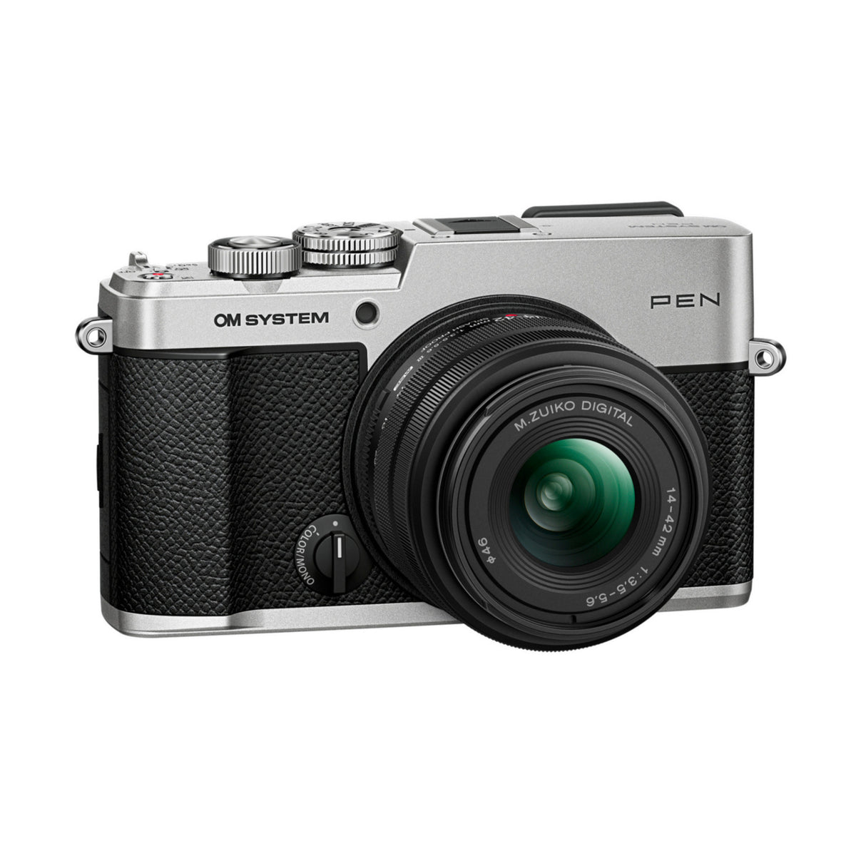 OM SYSTEM PEN E-P7 4K Mirrorless Camera with M.Zuiko Digital ED 14-42mm F3.5-5.6 EZ Lens (Silver)