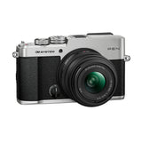 OM SYSTEM PEN E-P7 4K Mirrorless Camera Bundle with 14-42 mm and 40-150 mm M.Zuiko Lenses (Silver)