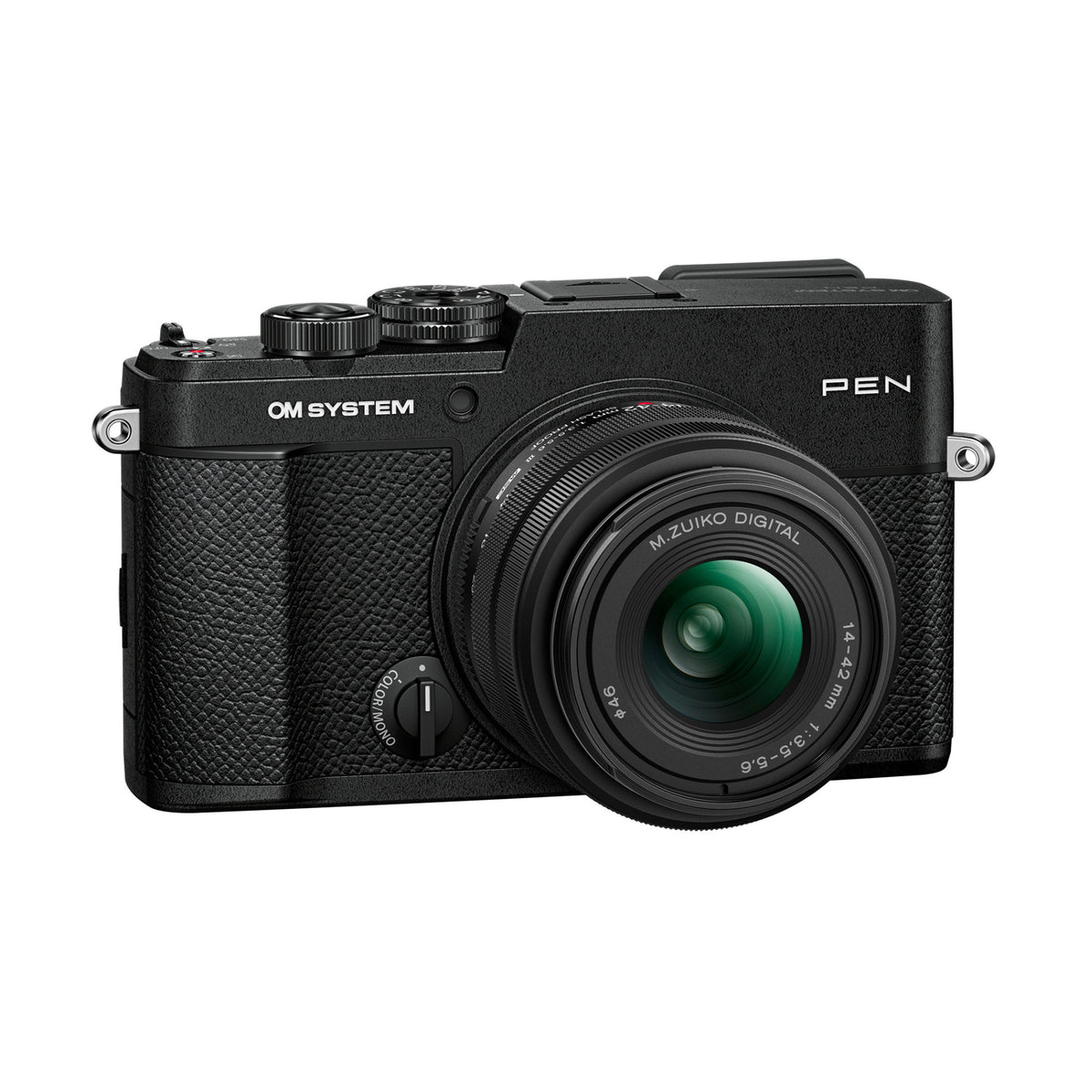 OM SYSTEM PEN E-P7 4K Mirrorless Camera Bundle with 14-42mm and 40-150 mm M.Zuiko Lenses (Black)