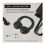 Sony WH-CH530 Wireless On-Ear Bluetooth Headphones with Microphone (Black)