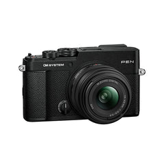 OM System PEN Mirrorless Camera (Black) with 14-42mm F3.5-5.6 III Lens Bundle