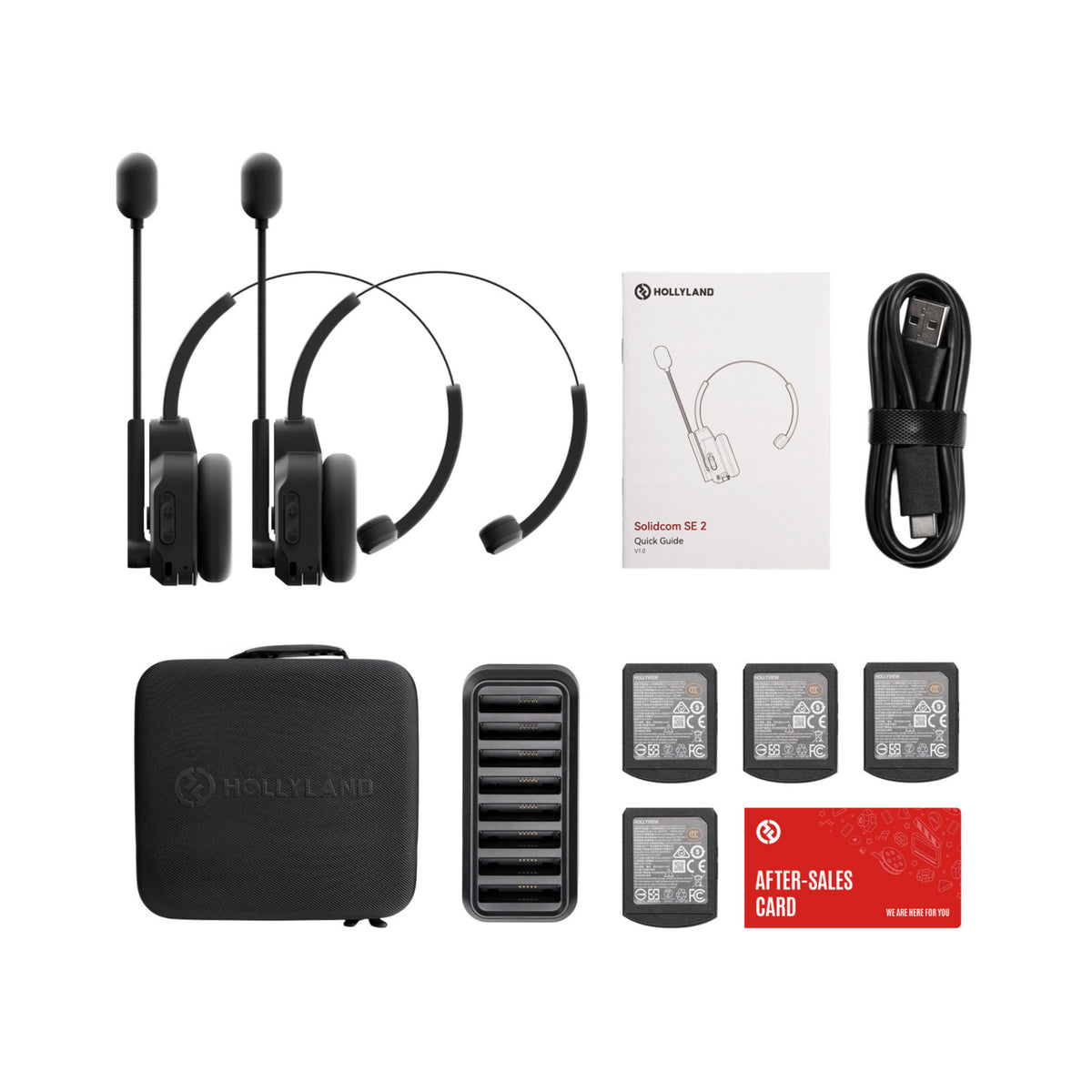 Hollyland Solidcom SE Global 2S 2-Person Noise Cancelling Wireless Intercom Headset System