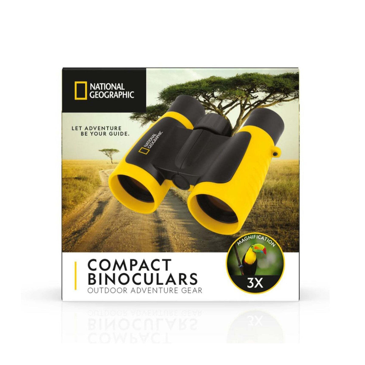 Explore Scientific Nat Geo Compact Binoculars, 3x Magnification, 30mm Lenses with Case