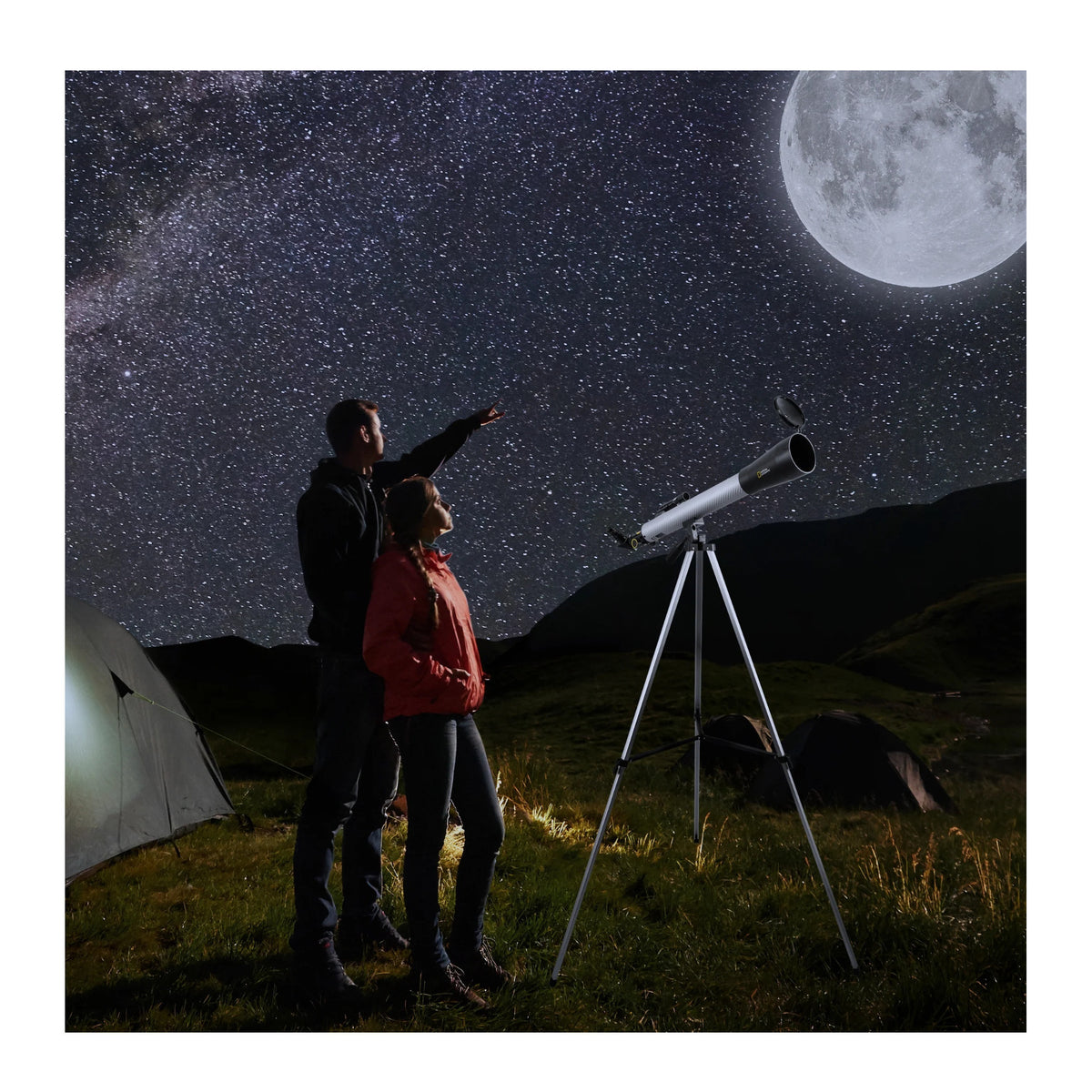Explore Scientific National Geographic Deluxe Adventure Set - Telescope, Microscope, and Binoculars
