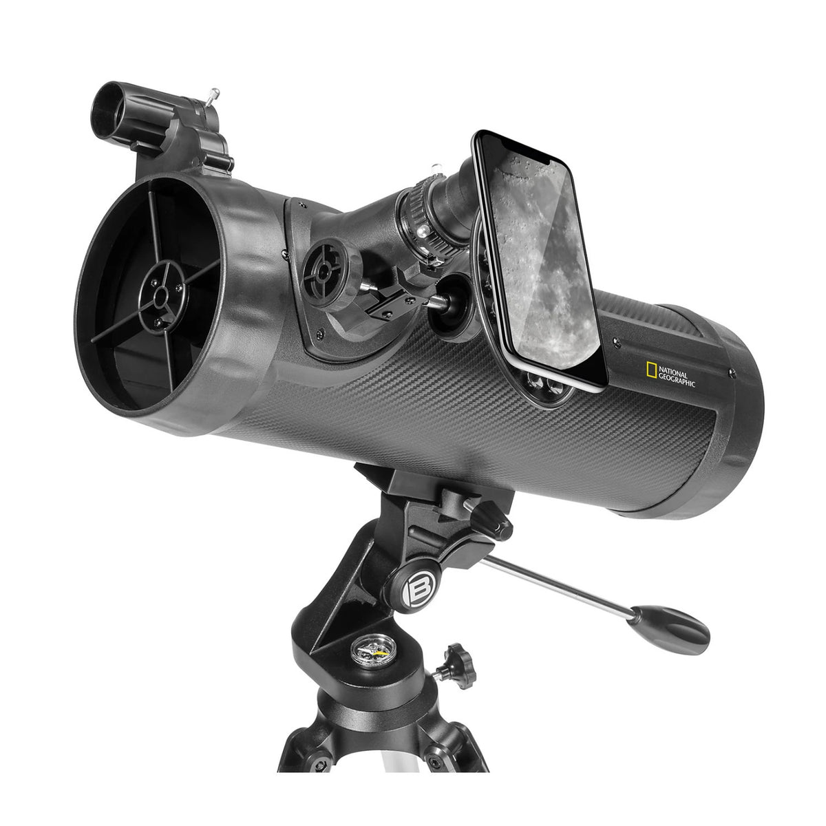 Explore Scientific National Geographic NT114CF 114mm Reflector Telescope with Phone Adapter (Black)