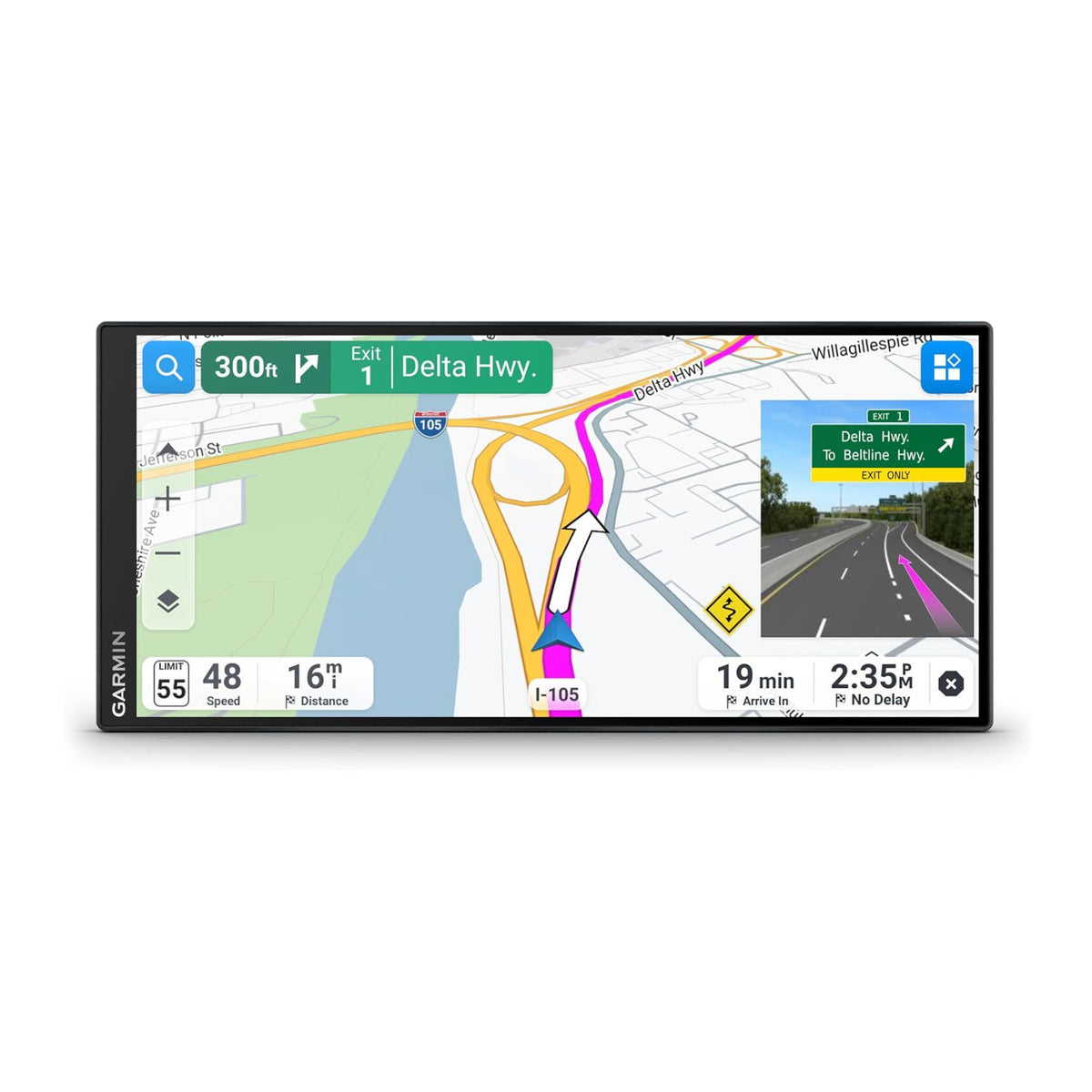 Garmin Drive 8.8 Inch Ultrawide HD GPS Navigator for Cars with Voice Control and Live Traffic