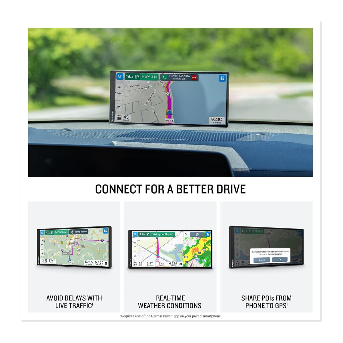 Garmin Drive 8.8 Inch Ultrawide HD GPS Navigator for Cars with Voice Control and Live Traffic