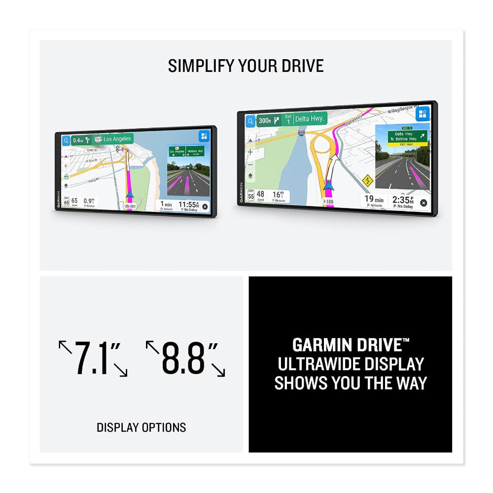 Garmin Drive 7.1 Inch GPS Navigator with Ultrawide Display and Driver Alerts