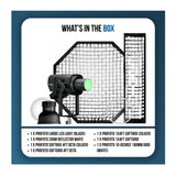 Profoto L600C Essential Video Lightning Bundle with Zoom Reflector, Softboxes and Softgrids