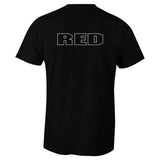 RED Digital Cinema RED T Shirt 2.0, Cotton Short Sleeve Modern Cut Tee, and Size L (Black)