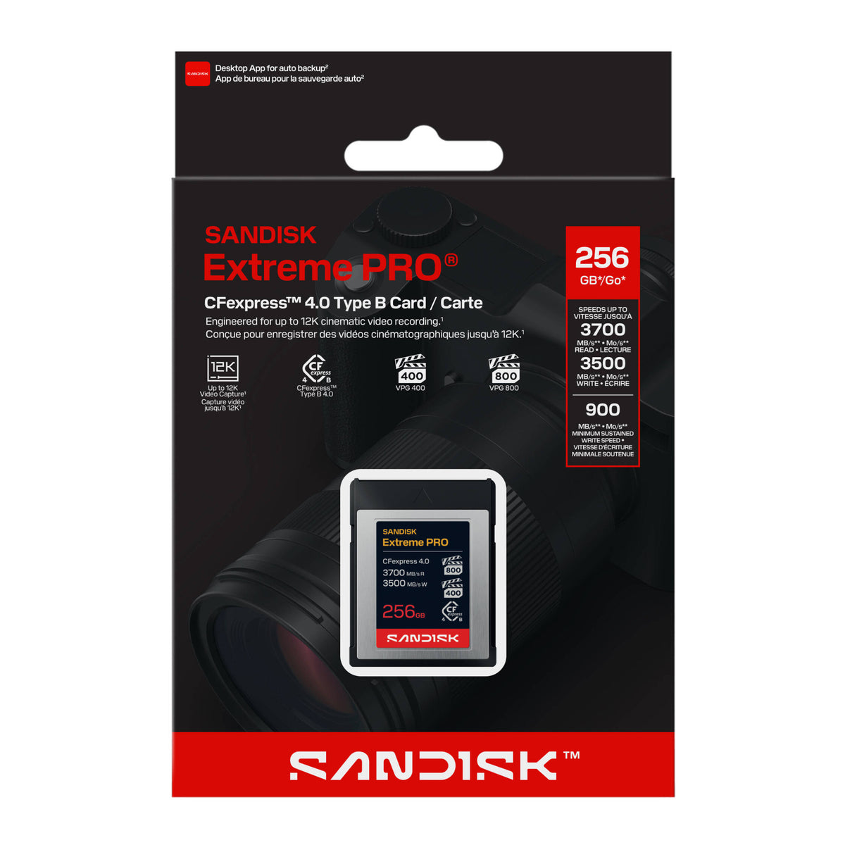 SanDisk 256GB Extreme PRO CFexpress 4.0 Type B Memory Card