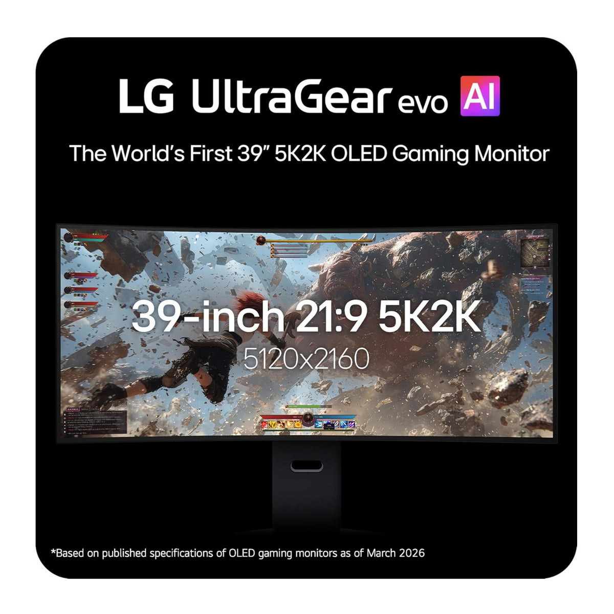 LG UltraGear evo GX9 39 Inch 5K2K HDR Dual Mode 165 Hz Curved UltraWide Gaming Monitor