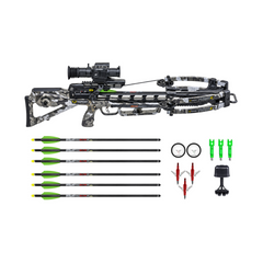 TenPoint Turbo X Vision Crossbow with Vision RF Scope Bundle with Nock, Arrows and Broadhead