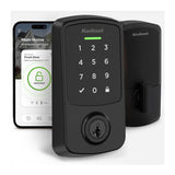 Kwikset Aura Reach Matter Over Thread and Bluetooth Enabled Smart Lock (Matte Black)