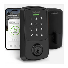Kwikset Aura Reach Matter Over Thread and Bluetooth Enabled Smart Lock (Matte Black)