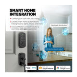 Kwikset Aura Reach Matter Over Thread and Bluetooth Enabled Smart Lock (Matte Black)