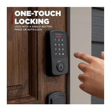 Kwikset Aura Reach Matter Over Thread and Bluetooth Enabled Smart Lock (Matte Black)