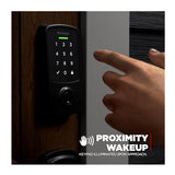 Kwikset Aura Reach Matter Over Thread and Bluetooth Enabled Smart Lock (Matte Black)
