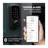 Kwikset Aura Reach Matter Over Thread and Bluetooth Enabled Smart Lock (Matte Black)