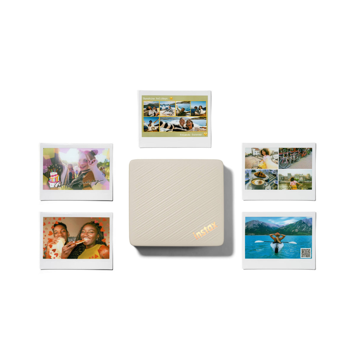 Fujifilm Instax Link WIDE 2 Smartphone Printer with Bluetooth 5.1 Smartphone Connection (Duo Beige)