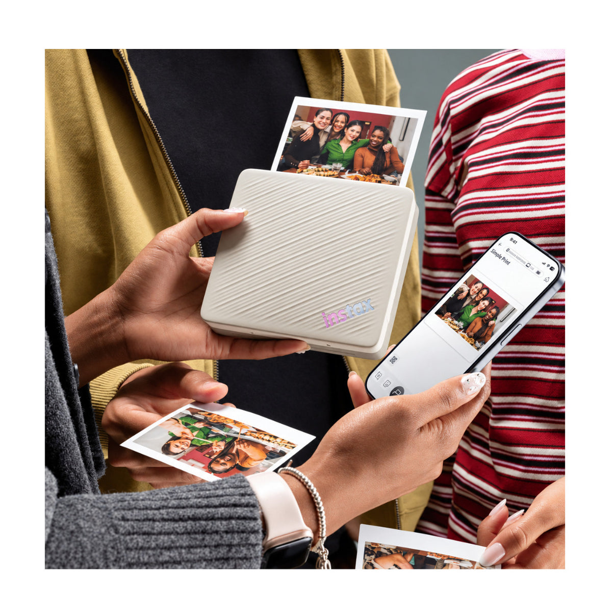 Fujifilm Instax Link WIDE 2 Smartphone Printer with Bluetooth 5.1 Smartphone Connection (Duo Beige)