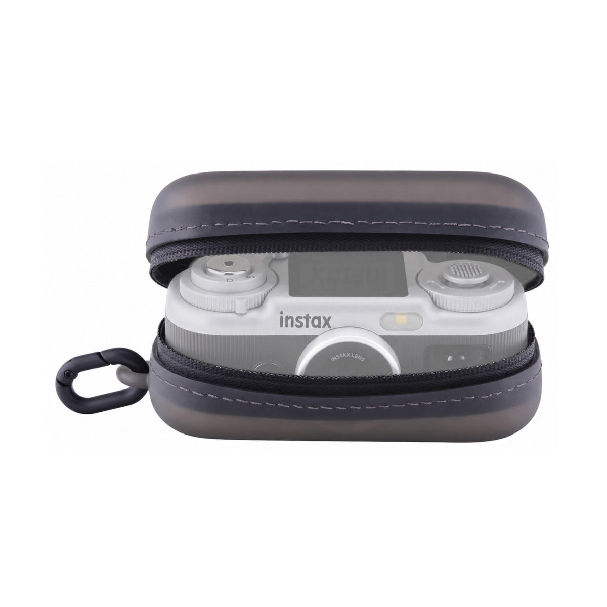 Fujifilm Instax Pal 2 Digital Camera Compact Molded Case with Zipper Pull and Carabiner Clip (Black)
