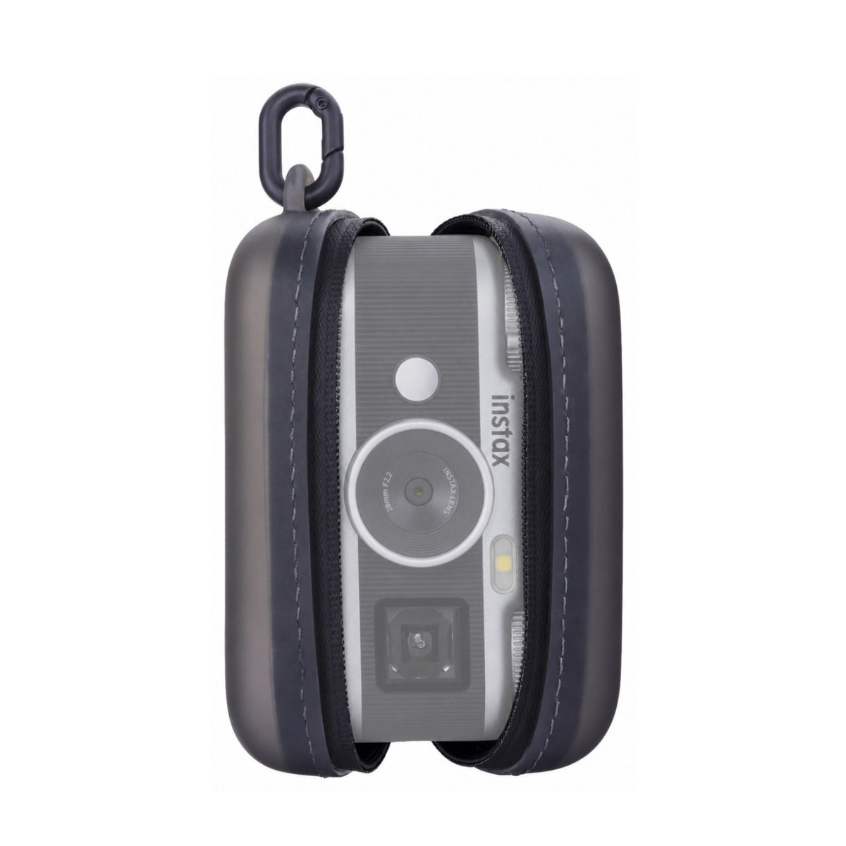 Fujifilm Instax Pal 2 Digital Camera Compact Molded Case with Zipper Pull and Carabiner Clip (Black)