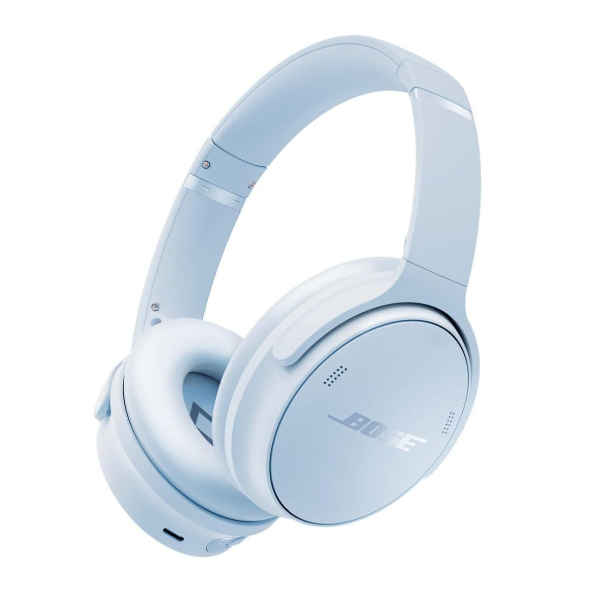 Bose QuietComfort Noise Cancelling Headphones (Ice Blue) with 45W USB-C Smart Display Wall Charger