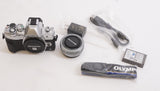 Olympus OM-D E-M10 Mark IV Camera (Silver) & M.Zuiko Digital ED 14-42mm Lens Kit (Open Box)