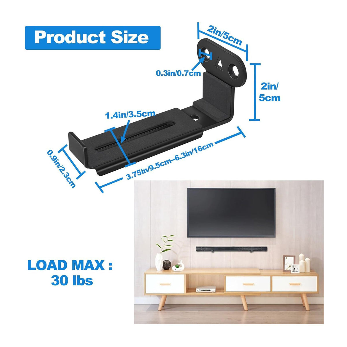 Knox Gear Soundbar Wall Mounts (2 Pack)